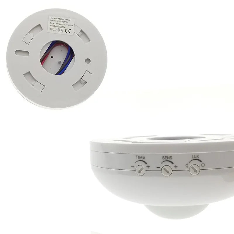 High Sensitivety 360 degree Automatic Ceiling infrared PIR Motion Sensor Switch led light motion sensor 220v AC 6m max