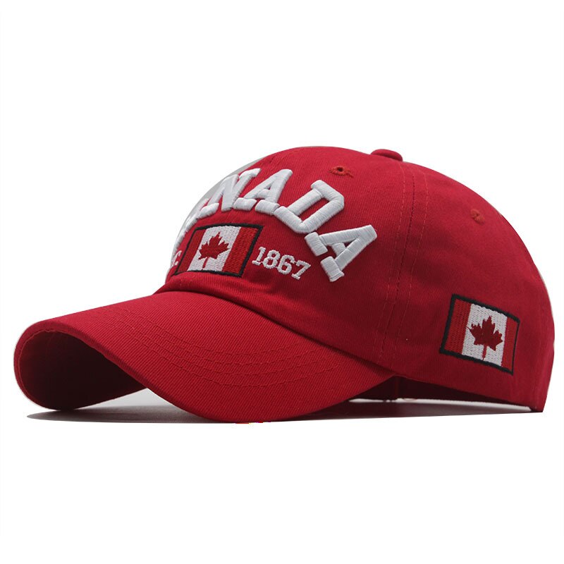 100% Cotton Gorras Canada Baseball Cap Flag Of Canada Hat Snapback Adjustable Mens Baseball Caps Brand Snapback Hat