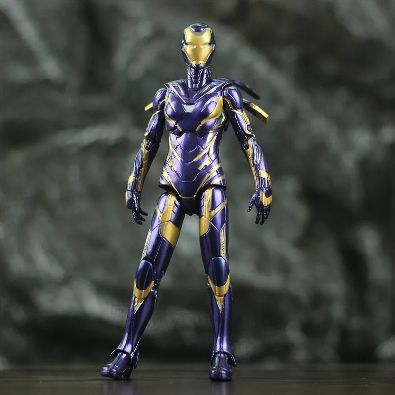 ZD Toys Marvel Avenger 4 Endgame Iron Man Rescue Pepper Potts 7" 17cm Action Figure Ironman Legends Lady Purple Armor Doll Model