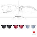 BARCUR Cat Eye Holz Sonnenbrille polarisiert Edelstahlrahmen Holz Sonnenbrille für Damen und Herren Oculos de Sol lunette de soleil femme