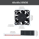 2PCS GDSTIME 40MM Cooler DC 5V 12V 24V 40x40x10mm Dual Ball Mini Cooling Fan 4010 Axial Fan 40MM for 3D Printer,DVR,NAS Cooling