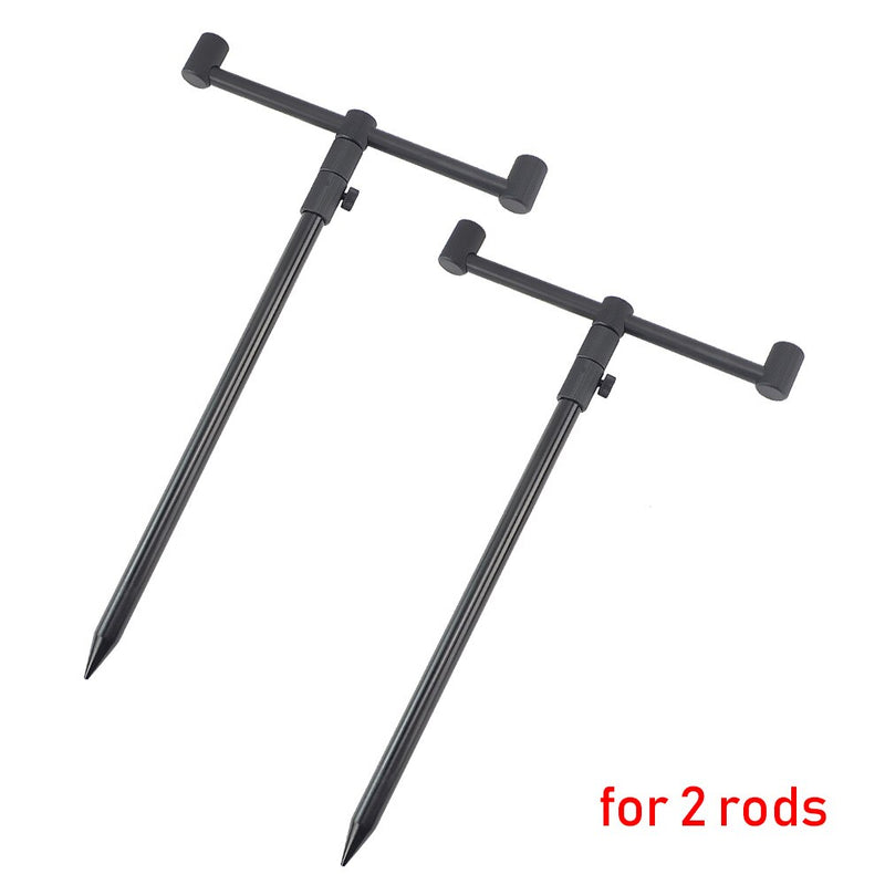 Aluminium Carp Fishing Bank Sticks Fishing Rod Pod Buzzer Bar for 3 Rods