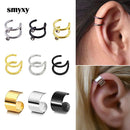 1 Piece Punk Man/Women Stainless Steel Ear Clip Fake Earring Cuff Wrap Earrings No piercing-Clip On Cartilage Wrap Jewelry