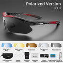 ROCKBROS Polarized Sports Glasses Men Sunglasses Road Cycling Glasses Mountain Bike Glasses Goggles Eyewear 5 Lens MTB Glasses