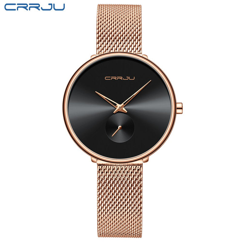 watch for women CRRJU Luxury Stylish Silm Watch Ladies Dress Wristwatch Minimalist Waterproof Quartz Cool Watches reloj mujer