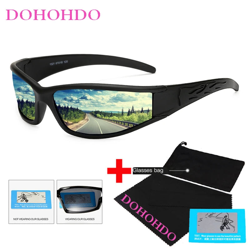 DOHOHDO 2022 Men Polarized Night Vision Sunglasses UV400 Protection Brand Men Driving Gafas De Sol Sunglasses For Male Sports