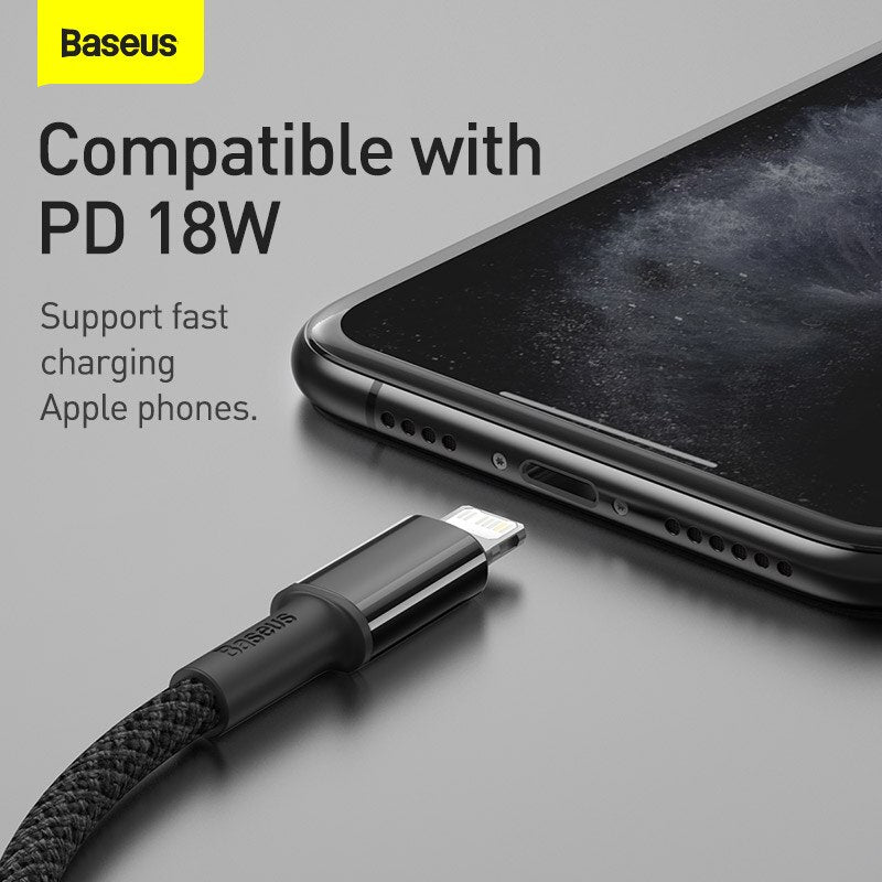 Baseus 20W USB Type C to Lighting Cable for iPhone 12 Mini Pro Max PD Fast Charging Cable For iPhone 11 Pro X 8 7 Plus Data Wire