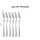 6/12PCS Fruit Forks Mini Food Pick Children Kids Lunch Box Cocktail Stainless Steel Cake Dessert Sushi Snack Sticks Picker