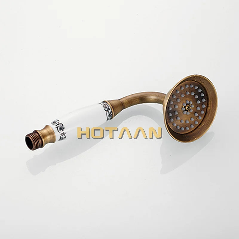 HOTAAN A set 30cm length outlet rotated Brass Body Bathroom Shower Faucet Four Handle Options Bathtub Faucet n Bath Water Mixer