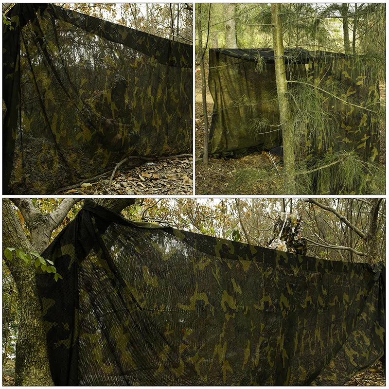 59" W Camouflage Net Bulk Roll Mesh Cover Blind for Hunting Sun Shade Home Garden Fence Decoration Outdoor Camping Ground Blinds