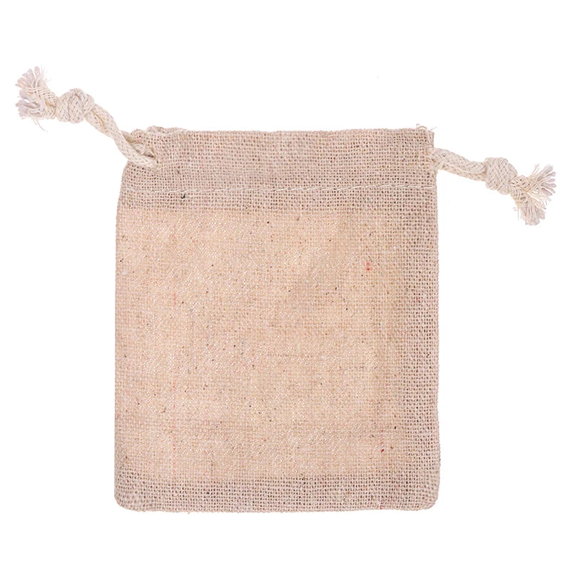 30Pcs Small Linen Bags Pouch Jute Sack Gift Bags Drawstring Design Jewelry Christmas Gift Pouch Home Party Favor Storage Bags