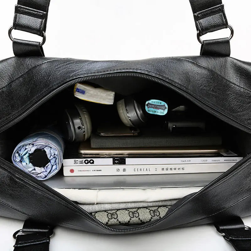 Fashion men Travel Bag Luggage Bag Large Capacity Leather Portable Business handbag crossbody Casual Men's Bag shoulder Trip Bag