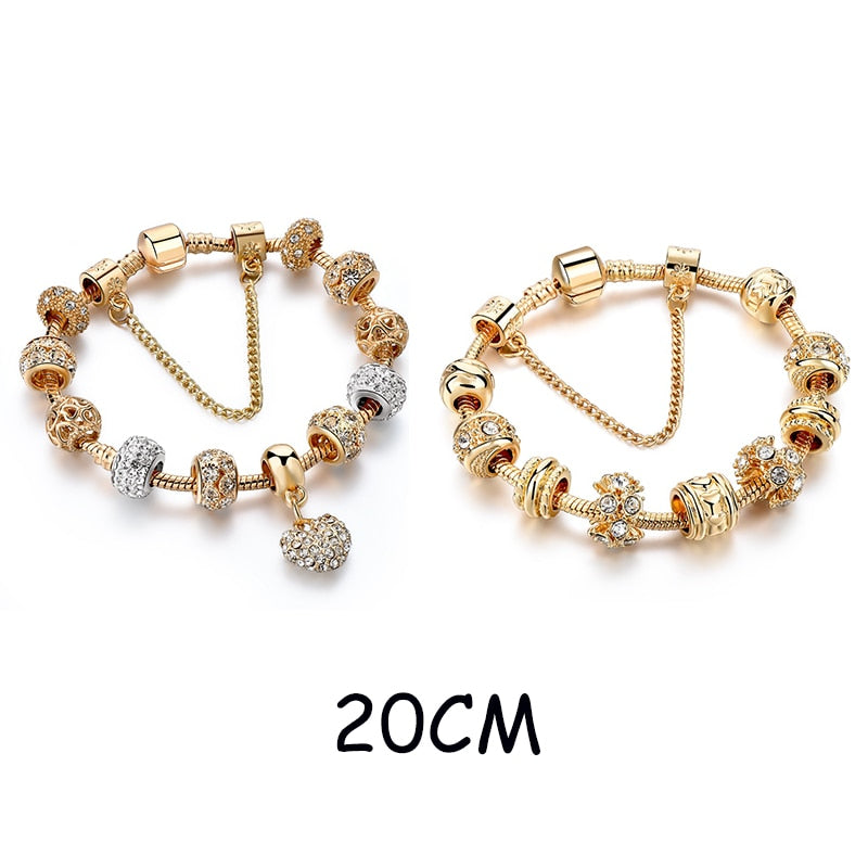 2020 Wholesale INS gold flower bead Bracelets&amp;Bangles For Women Pulseira Feminina Charm Crystal Jewelry Trendy Bracelet BT200303