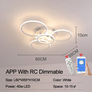 Smart Home Alexa Modern Led Chandelier Lamp RC Dimmable APP Circle Rings For Living Room Bedroom Ceiling Chandelier Fixtures