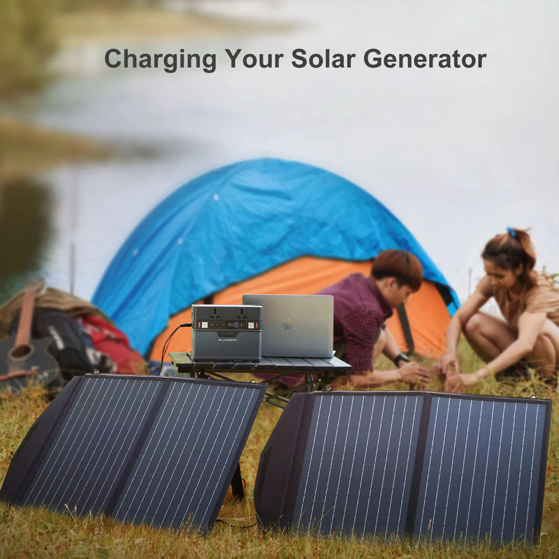 ALLPOWERS 60/100/120W Foldable Solar Panel,Portable Solar Charger for Most Solar Generator, Portable Power Station, Laptops,RV