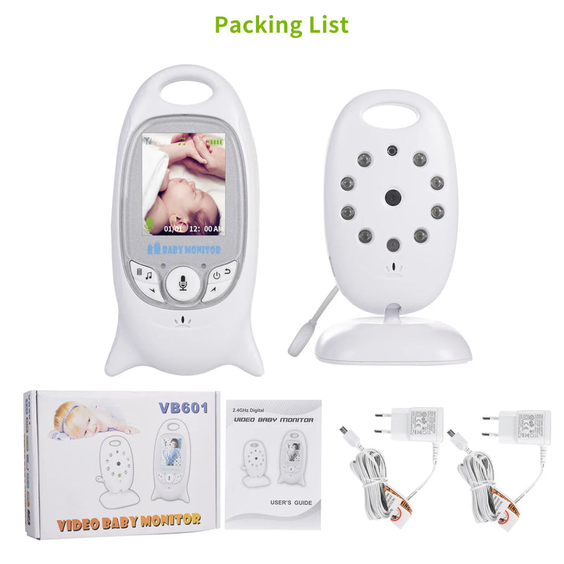 VB601 Baby Monitor 2 inch BeBe Babi Electronic Babysitter Radio Video Nanny Camera Night Vision Temperature Monitoring 8 Lullaby