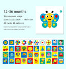 Montessori Baby Visual Stimulation Card Black White High Contrast Flash Cards for Kids Educational Sensory Book Baby Flashcard