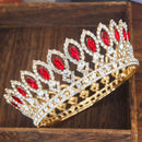 Crystal Queen Wedding Tiara Crown Bridal Pageant Hair Ornaments Baroque Diadem Headpiece Women Bride Head Jewelry Accessories