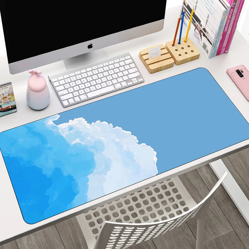 Purple Gaming Mousepad Cute Cloud Large Mouse Pad Gamer Keyboard Mouse Mats Carpet  Anti-Slip Laptop Computer Table Desk Mat