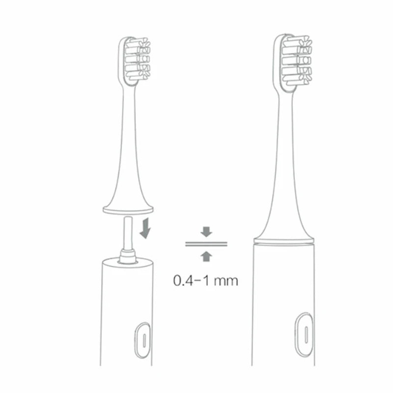 1-3pcs Sonic Electric Toothbrush for XIAOMI T100 Whitening Soft Vacuum DuPont Replacment Heads Clean Bristle Brush Nozzles Head