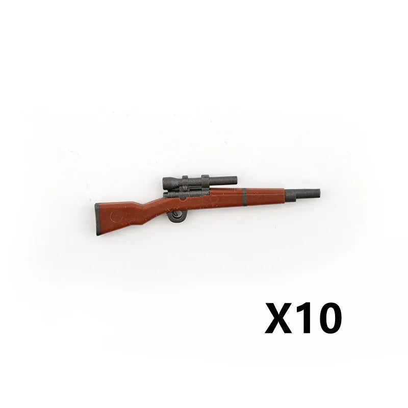 WW2 Military Weapon Building Blocks US Army Figures Guns Two-color Printing M1 Rifle M1A1 Submachine Gun Accessories Toys C270