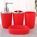 4Pcs Bathroom Set Plastic Soap Dispenser Bottle Washroom Toothbrush Holder Cup Suit Bathroom Accessories