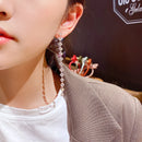 2021 Elegant Female Square Zircon Drop Earrings Charm Bride Wedding Earrings For Women Fashion Silver Color Tassel Long Earrings