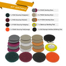 3 Inch DIY Car Lights Kit Polishing Restoration Car Headlights Repair Set Car Care Sanding Discs Pad M16 Drill Adapter 21Pcs
