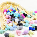 BOBO.BOX 10pcs Mickey Silicone Beads Food Grade Baby Teether Toy Soft Chew Teething BPA Free DIY Charm Necklace Silicone Perle