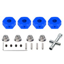 Alloy 12mm wheel hex hub adapter/M4 serrated lock nut for 1/10 ARRMA 3s&Mega550 Vorteks Senton Granite Big Rock Typhon part