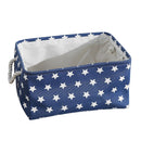 Cube Canvas Fabric Storage Basket Clothes Folding Storage Box For Nursery Underwear Toy Organizer Laundry Basket With Handle