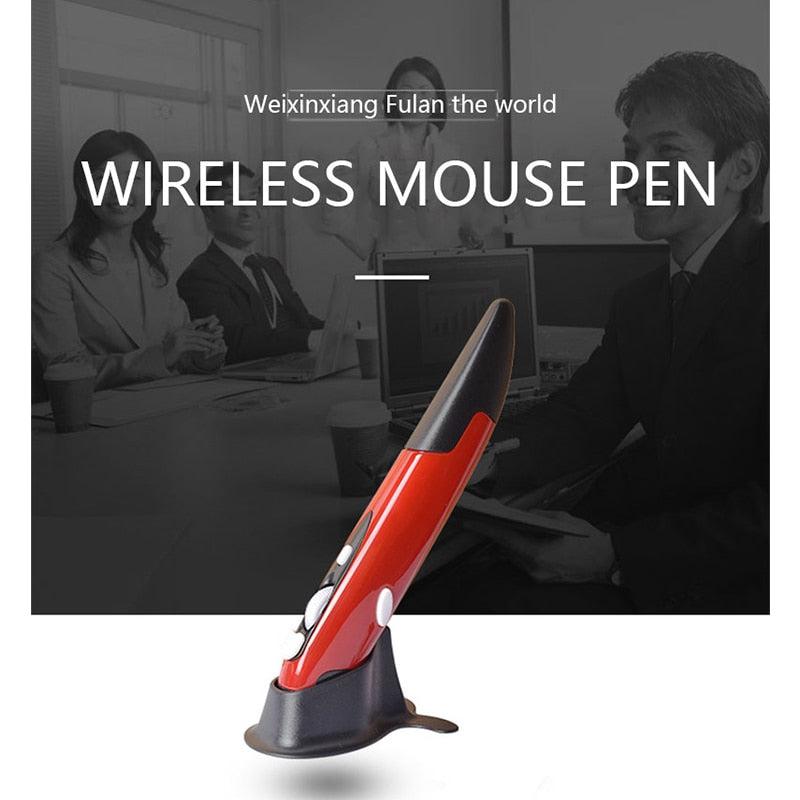 UTHAI New 2.4G Wireless Mouse Pen Personality Creative Vertical Pen-Shaped Stylus Battery Mouse Suitable For PC And Laptop Mice