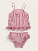 Womens Sexy V-neck Nightwear Femme Satin Sling Shorts Sleepwear Lingerie Lace Sleeveless Underwear Pijama Feminino No chest pad