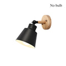 PHYVAL Wood Lamp Bedroom 10mm Wooden base Wall Lamp With Plug Macaron Modern Wall Sconce For Liviing Room