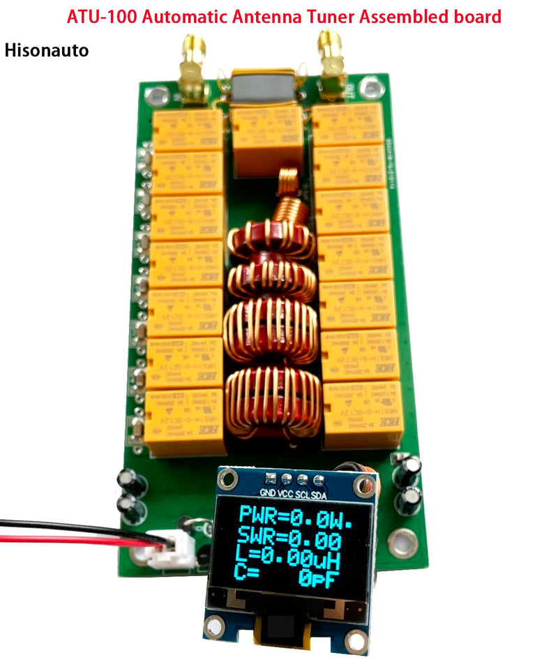 Hisonauto ATU-100 ATU100 1.8-50MHz DIY Kits  Automatic Antenna Tuner by N7DDC 7x7 Firmware Programmed / SMT/ Chip Soldered