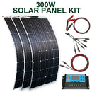 Solarpanel-Kit und 300W 200W 100W flexible Solarmodule 12V 24V hocheffizientes Batterieladegerät-Modul