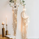 Nordic Stern Mond Makramee Heimdekoration Accessoires Boho Deko Ramadan Mädchen Kinder Babyzimmer Wanddeko Traumfänger Wandbehänge