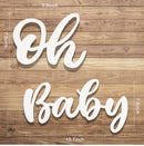 Oh Baby Sign Wooden Wall Stickers First 1 One 1st Birthday Party Baby Shower Decorations Boy Girl Gender Reveal Baptism Decor
