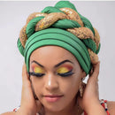 Latest African Auto Geles Headtie Already Made Headties Shinning Sequins Turban Cap for Women Ready Female Head Wraps