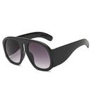 HBK Luxury Celebrity Sunglasses Women Men Retro Oversized Oval Sun Glasses Hip Hop Style High Quality Big Frame Brown Gray Lens