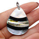 Natural Shell Pendant Mother of Pearl Splicing Abalone Shell Exquisite charms For jewelry making DIY Necklace accessories50X30mm