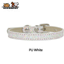 SUPREPET Diamond Rhinestone Shining Dog Cat Collar Pu Leather Collar Puppy Small Cat Collar Dog Cat Accessories for Chihuahua