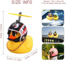 Car Rubber Duck Toy With Helmet Broken Wind Pendant Small Yellow Duck Car Dashboard Ornaments Cool Glasses Duck