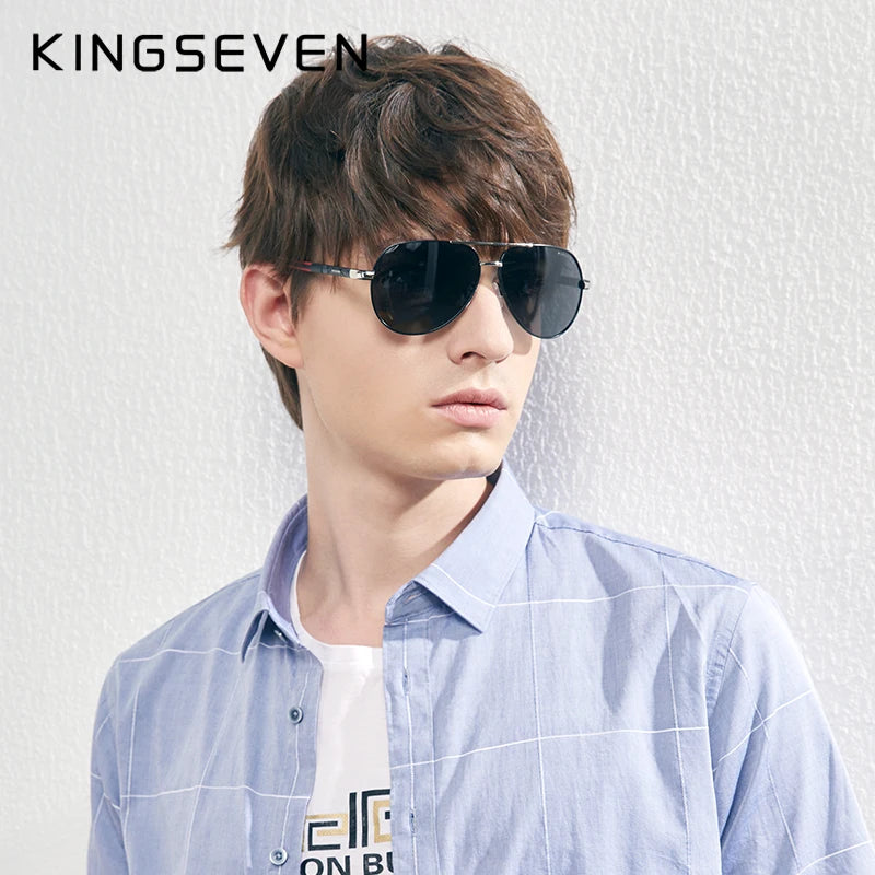 KINGSEVEN Brand Photochromic Sunglasses For Men Women Polarized UV400 Sun Glasses Chameleon Lenses Aluminum Driving Eyewear