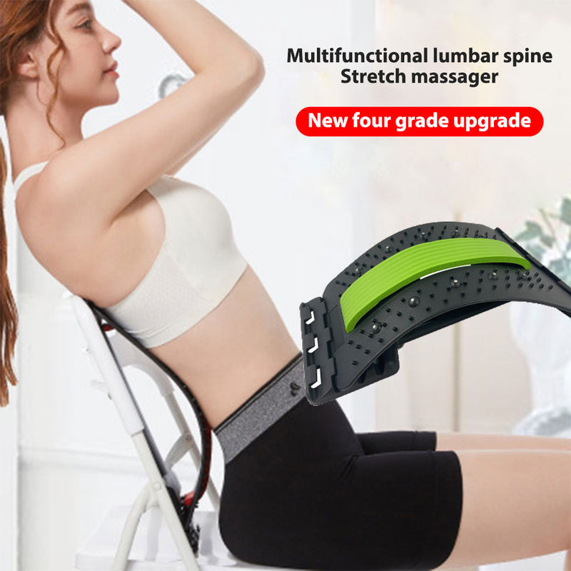 Back Massager Back Lumbar Stretcher Multi-Level Lumbar Support Spinal Muscle Pain Relief Treatment Stretcher Equipment Massage