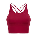 SHINBENE UPATED 2.0 Gym Running Crop Tops Women Soft Nylon Fitness Yoga Sport Bras Tops Anti-sweat Padded Workout Brassiere