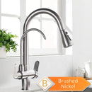 The Twofold Tap | Rozin 2-in-1 Filtered Kitchen Faucet in Antique Brass