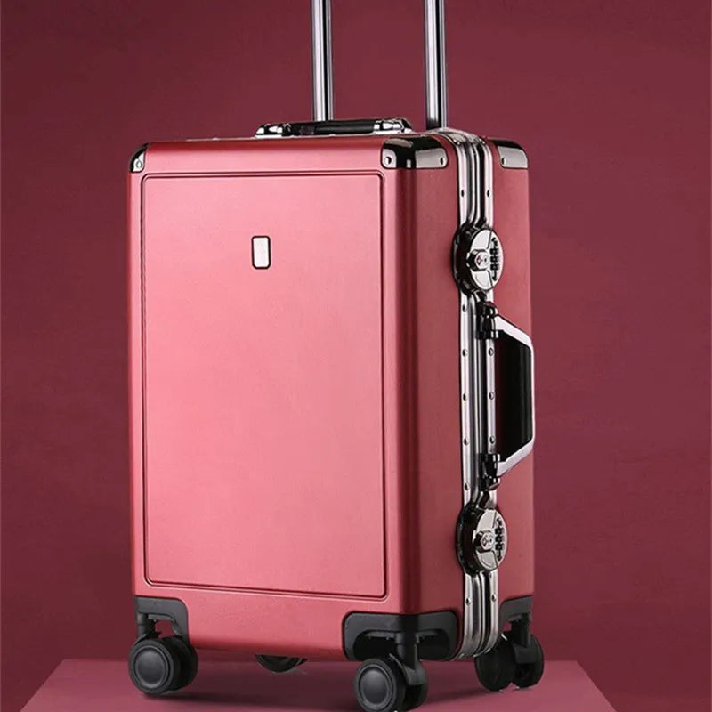 Baggage 20"24 Inch Men Luggage Sets Bag Trolley suitcase/rolling spinner wheels Pull Rod/Woman Men Aluminum frame traveller case