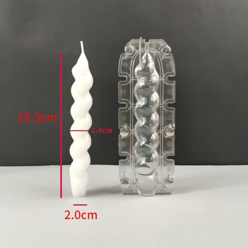 Long Pillar Wax Acrylic Candle Molds for DIY Handmade Scented Romantic Dinner Candle Injection Mould Home Decor Ornament