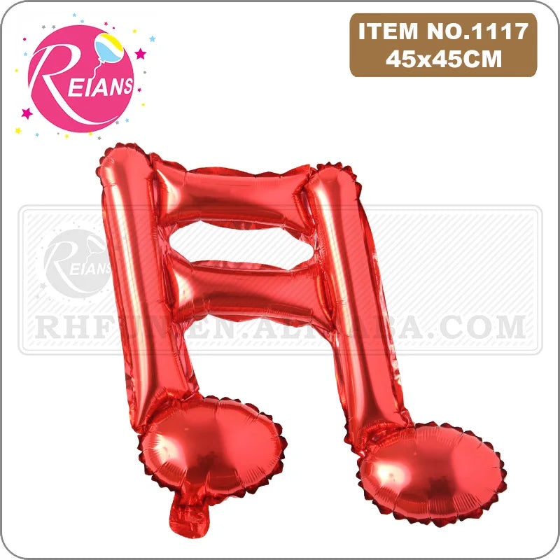 18 inch colorful Music Double notes balloon high school party festa birthday musical notes foil BALLOONS event party supplies